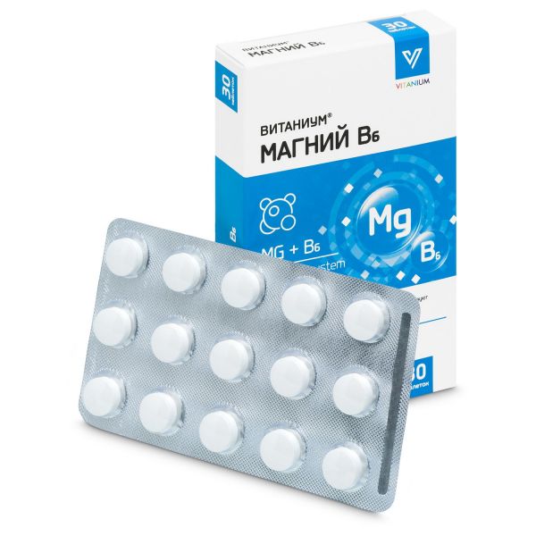 Магний b6 таб. №30 бад (Внешторг фарма ооо (втф ооо))
