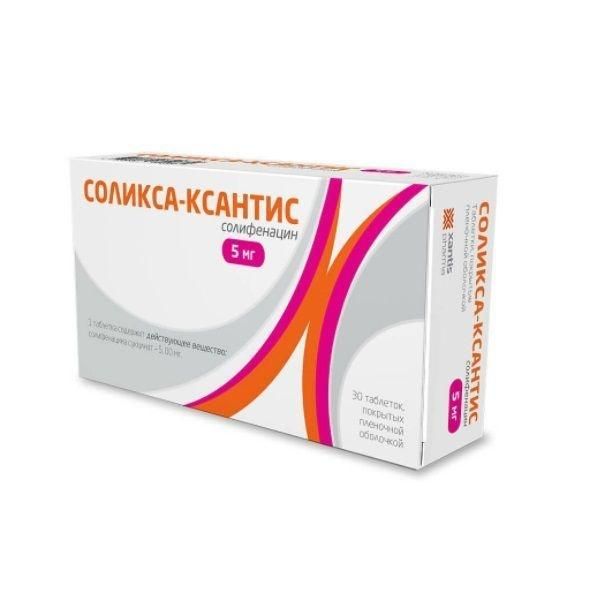 Соликса-ксантис 5мг таб.п/об.пл. №30 (Saneca pharmaceuticals a.s.)