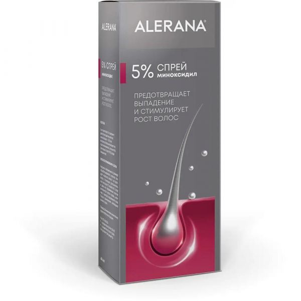 Alerana (Алерана) спрей для наружного применения 5% 60мл №1 фл. (Вертекс ао_3)