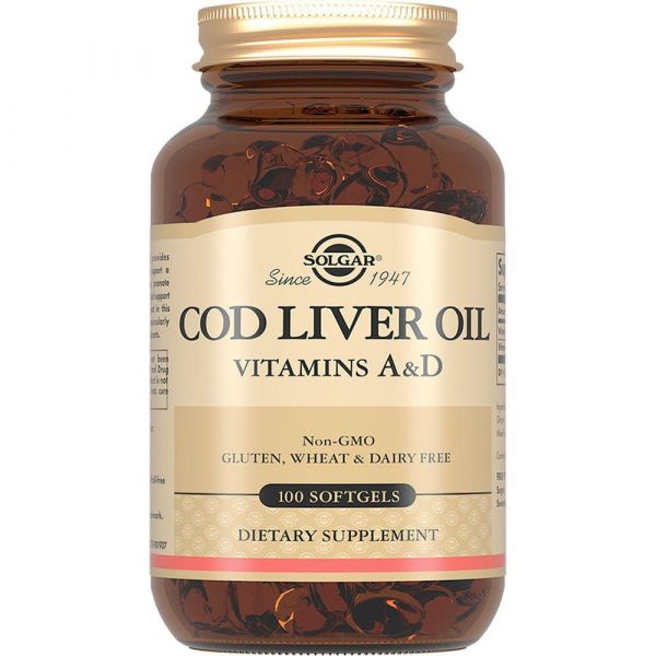 Solgar (Солгар) жир из печени норвежской трески капс. №100 (Solgar vitamin and herb)