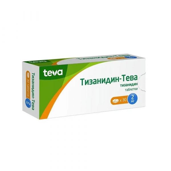 Тизанидин 2мг таб. №30 (Teva pharmaceutical industries ltd.)