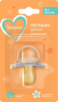 Sleepers (Слиперс) соска-пустышка от 6 мес. латекс ортодонт. 35752 (АМТ ТРЕЙД ООО)