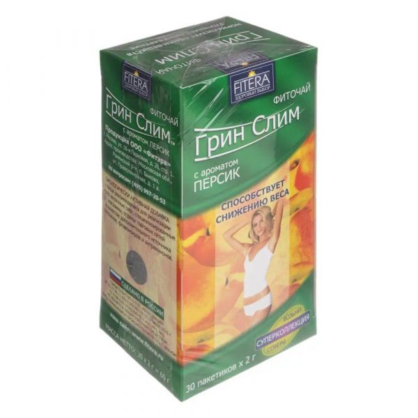 Грин слим ти 2г фиточай №30 ф/п.  персик (Фитэра ооо)