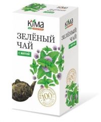Kima (Кима) чай зелёный байховый листовой высшего сорта 75г с мятой (СОЛНЦЕ АЛТАЯ)