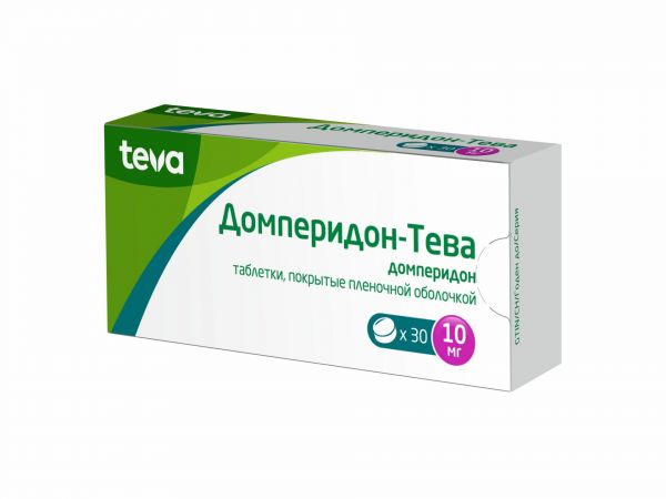 Домперидон-тева 10мг таб.п/об.пл. №30 (Teva pharmaceutical works private co.)
