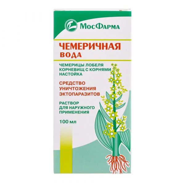 Чемеричная вода 100мл р-р д/пр.наружн. №1 фл. (Московская фармацевтическая фабрика зао)