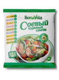 Соевое мясо 80г куриный стейк 45% белка (ВИННАЯ КАРТА)