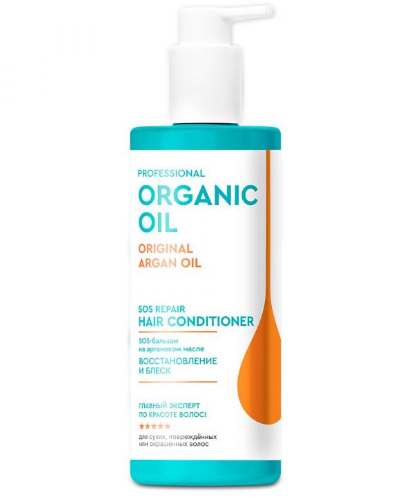 Organic oil (органик ойл) sos-бальзам для волос 250мл восстан. и блеск (Фитокосметик ооо)
