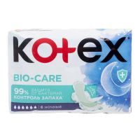Kotex (котекс) прокладки био-кэа №6 ночные (КИМБЕРЛИ КЛАРК)