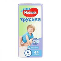 Huggies (Хаггис) трусики-подгузники для мальчиков №44 р.6 16-22кг (КИМБЕРЛИ КЛАРК)