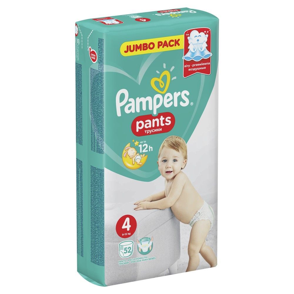 Pampers (Памперс) трусики pants 4 № 52 макси 9-14кг (Procter & gamble  polska sp. z o.o.) - цены в Магнитогорске, купить Pampers (Памперс) трусики  pants 4 № 52 макси 9-14кг в аптеке Фармленд, инструкция по применению,  отзывы