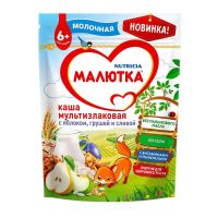 Малютка каша молочная 220г мультизлак фрукты (НУТРИЦИЯ)