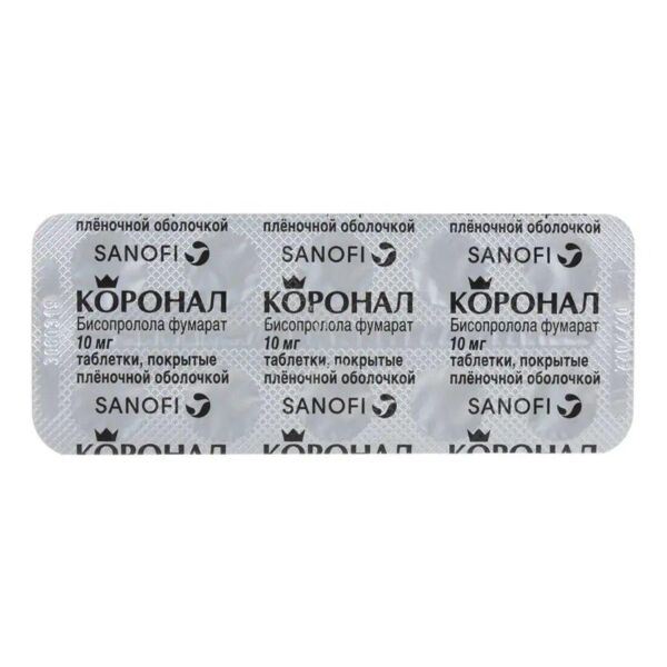 Коронал 10мг таб.п/об.пл. №30 (Saneca pharmaceuticals a.s._3)