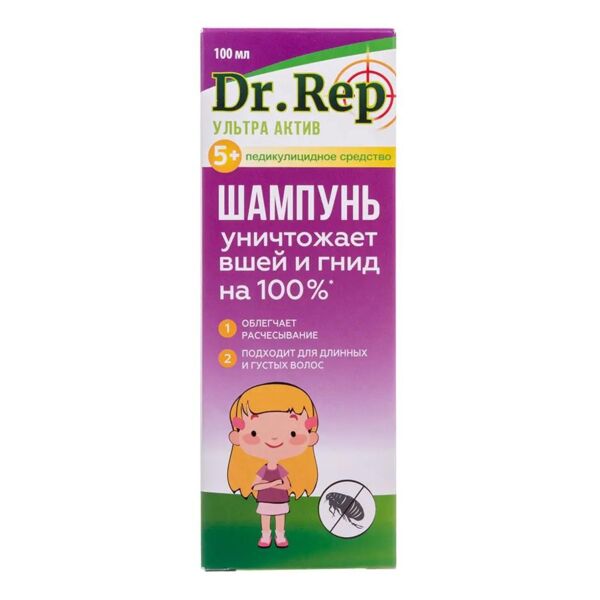 Dr. Rep (Доктор реп) средство педикулезное 100мл шампунь (Мирролла ооо)