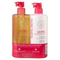 Topicrem (Топикрем) ультра-увлажняющее молочко для тела 500мл +масло д/душа 500мл (НИЖИ ЛАБОРАТОРИС)