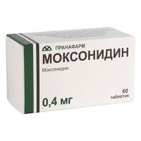 Моксонидин 0,4мг таб.п/об.пл. №60 (ПРАНАФАРМ)