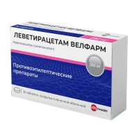 Леветирацетам 250мг таб.п/об.пл. №30 (ВЕЛФАРМ)
