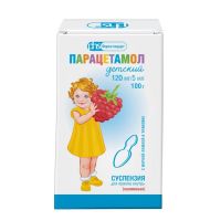 Парацетамол 120мг/ 5мл 100мл сусп.д/пр.внутр.детск. №1 фл.  малина (ФАРМСТАНДАРТ)