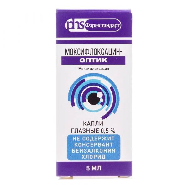 Моксифлоксацин-оптик 0,5% 5мл капли глазн. №1 фл.-кап. (Лекко фф зао_1)