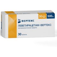 Леветирацетам 500мг таб.п/об.пл. №30 (ВЕРТЕКС)