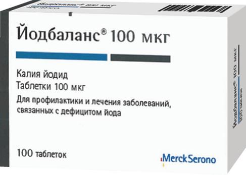 Йодбаланс 100мкг таблетки №100 (Merck kgaa)