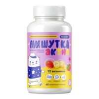 Мишутка актив bio multiforte мармелад жев. №60 12 витаминов клубника банан (АЛИНА ФАРМА OOO)