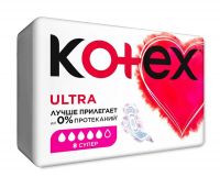 Kotex (Котекс) прокладки ультра №8 сетчат. супер (КИМБЕРЛИ КЛАРК)