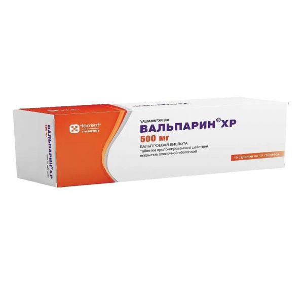 Вальпарин хр 500мг таб.п/об.пролонг. №100 (Torrent pharmaceuticals ltd_1)