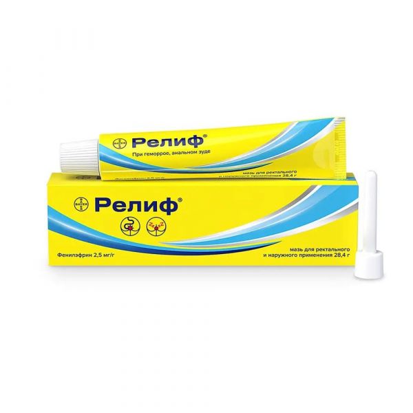 Релиф 28.4г мазь д/пр.наружн.,рект. №1 туба  аппликатор (Famar a.v.e.)