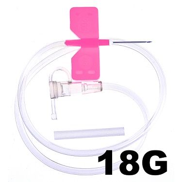Игла-катетер бабочка 18g 1,1*19мм розовый (Apexmed international ...