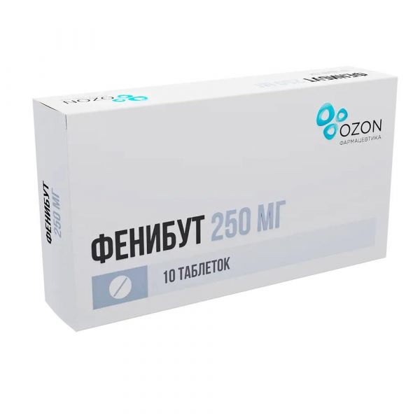 Фенибут 250мг таб. №10 (Озон ооо)