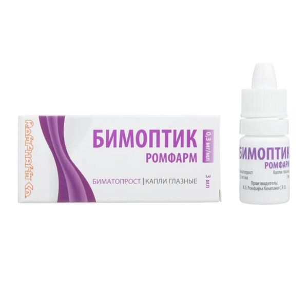 Бимоптик 0,3мг/мл 3мл капли глазн. №1 фл.-кап. (Rompharm company c.o. s.r.l.)