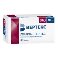 Лозартан 100мг таб.п/об.пл. №30 (ВЕРТЕКС)