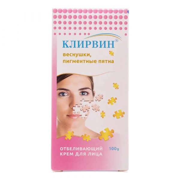 Клирвин крем для лица отбеливающий 100мл (Корвет фарма ооо)