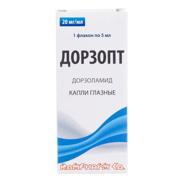 Дорзопт 2% 5мл капли глазн. №1 фл.-кап. (Rompharm company c.o. s.r.l.)