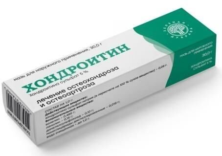 Хондроитин 5% 30г мазь д/пр.наружн. №1 туба (Зеленая дубрава зао)