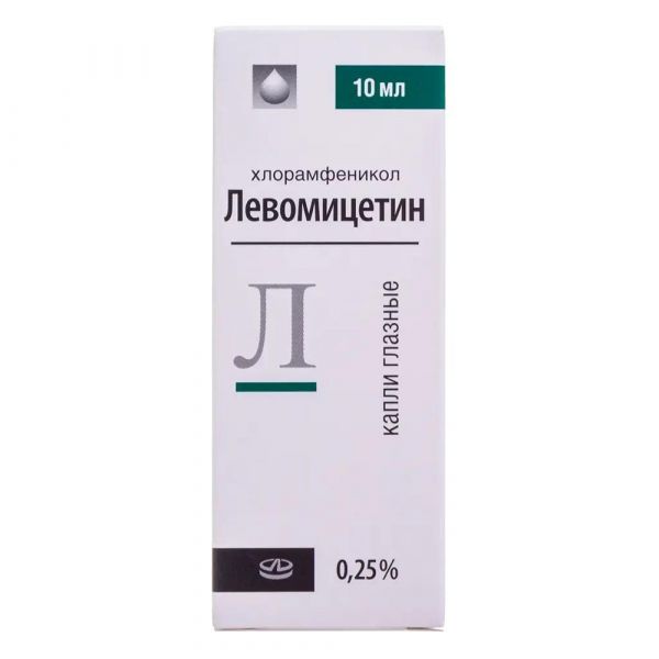 Левомицетин 0.25% 10мл капли глазн. №1 фл. (Лекко фф зао)