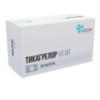 Тикагрелор 90мг таб.п/об.пл. №56 (АТОЛЛ)