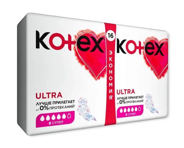 Kotex (Котекс) прокладки ультра №16 сетчат. супер (Kimberly-clark ltd)