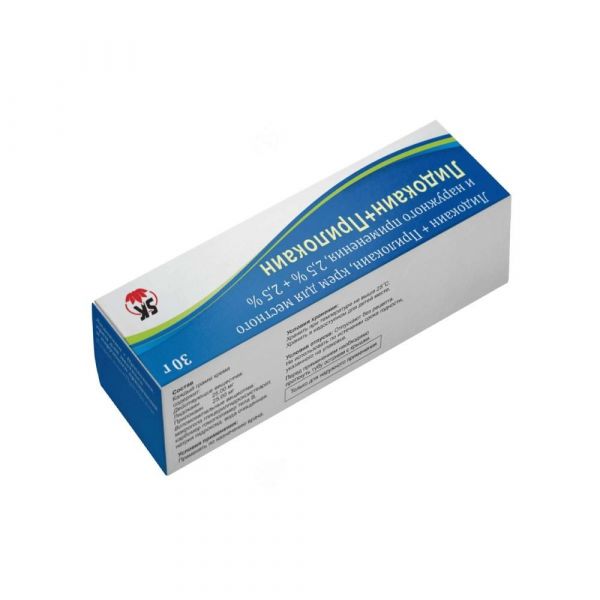 Лидокаин+прилокаин 2,5%+2,5% 30г крем д/пр.местн. наружн. туба (Lok-beta pharmaceuticals  pvt.)