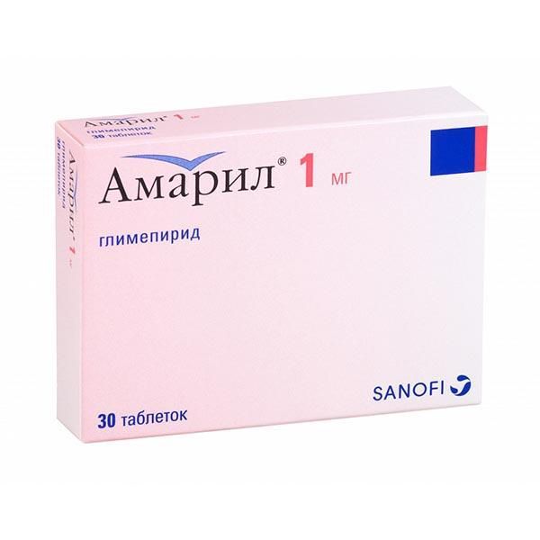 Амарил 1мг таблетки №30 (Sanofi-aventis s.p.a.)