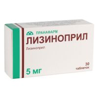 Лизиноприл 5мг таб. №30 (ПРАНАФАРМ)