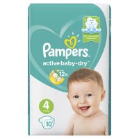 Pampers (Памперс) подгузники active baby-dry 4 № 10 макси 7-14кг (ПРОКТЕР ЭНД ГЕМБЛ)