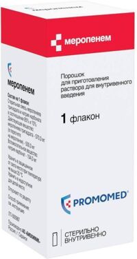 Меропенем 1г пор.д/р-ра д/ин.в/в. №1 фл. (ПРОМОМЕД)