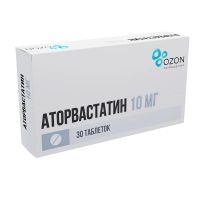 Аторвастатин 10мг таб.п/об.пл. №30 (АТОЛЛ)