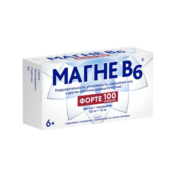 Магне b6 форте таб.п/об.пл. №100 (Opella healthcare hungary ltd)