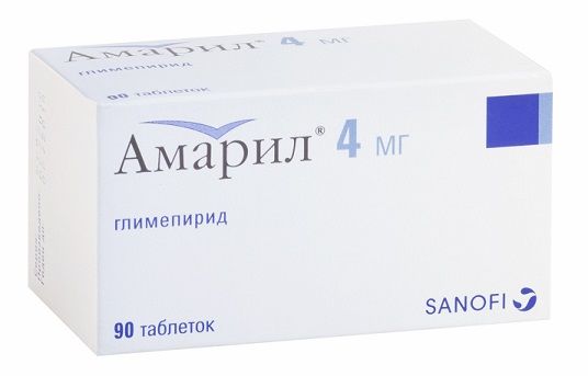 Амарил 4мг таблетки №90 (Sanofi-aventis s.p.a.)
