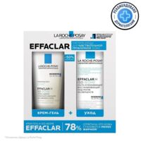 La Roche-Posay (Ля рош-позе) эфаклар н изо-биом крем 40мл + гель 200мл (ЛОРЕАЛЬ)