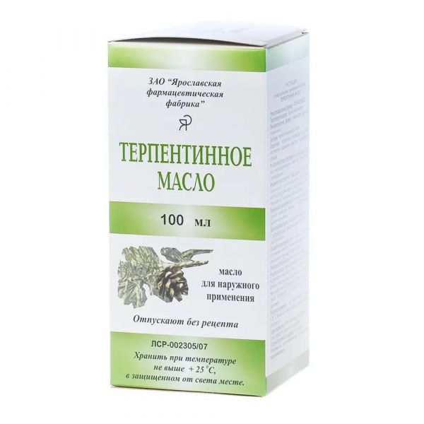 Терпентинное масло 100мл №1 фл. (Ярославская фармацевтическая фабрика зао)