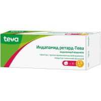 Индапамид ретард-тева 1,5мг таб.п/об.пл.контрол.высв. №30 (ТЕВА)